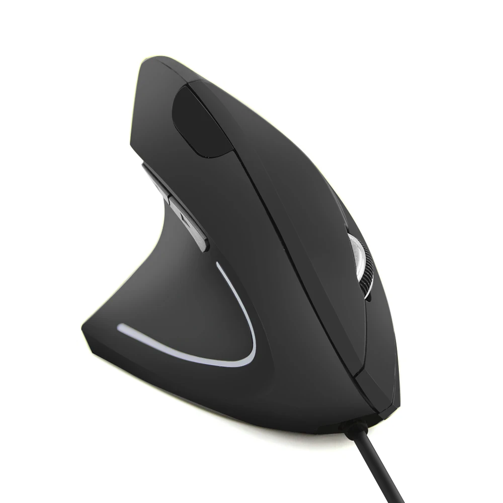 USB Optical Mouse Wired Ergonomic Vertical 1600DPI Wrist Healthy Gamer Left Hand Mice 6 Buttons Office Gaming Mause For PC | Компьютеры и