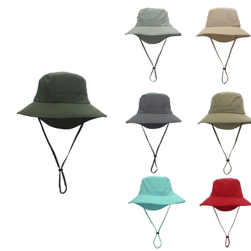 

Sun Hats for Men Women with Wide Brim Bucket Hat Waterproof Breathable Packable Boonie Hat for Fishing