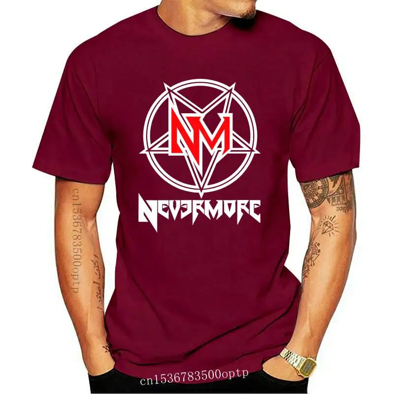 

New NEVERMORE Metal Band Logo Men's Black T-shirt Size S-3XL Casual Short Sleeve T Shirt Novelty Youth Printing Top Tee