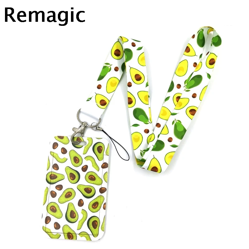 Авокадо творческих шнурки держатель для карт студентов с завязками на шее