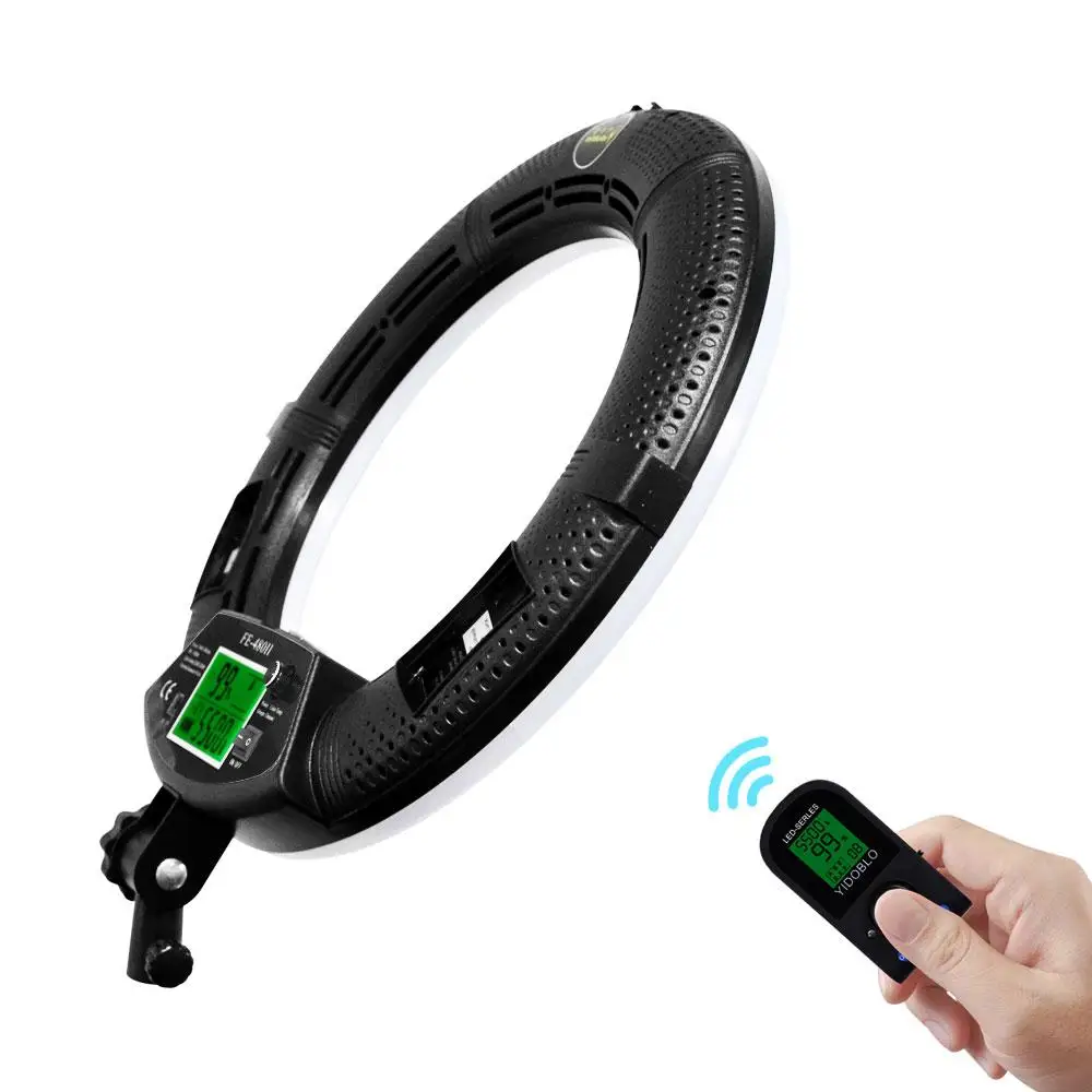 

Yidoblo FE-480II Cold & Warm Color Adjust Ring Soft Light 480 LEDS Video Makeup Lamp Photographic Lighting +2M stand+Soft case