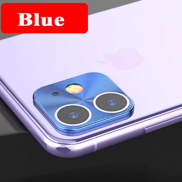 Защита для объектива камеры кольцо на iPhone 11 Pro закаленное стекло для iPhone 11Pro MAX телефон металлический сплав Телефон задняя защита - Цвет: Blue