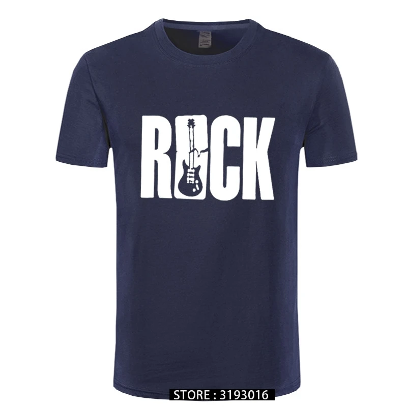 

ROCK Guitars Music Pirnt T-Shirt Hip Hop Tees Tops Harajuku Classic Fashion Discount Tee Shirt for Men Fast Ship