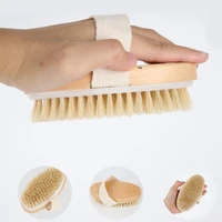 skin body brush soft natural bristle shower brushes wooden bath shower bristle brush spa body brushes without handle