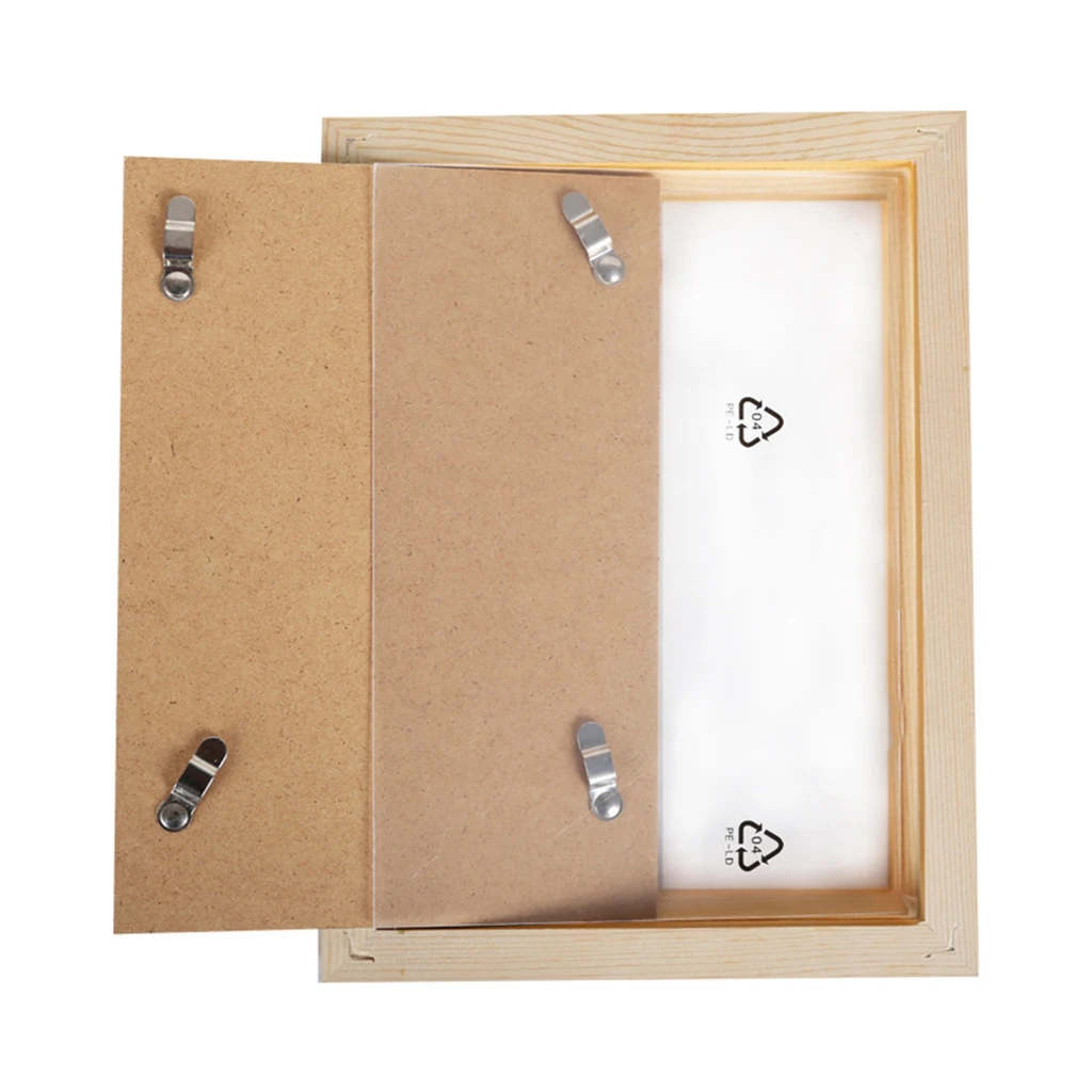 

A4 10x15' Wood Wall Photo Frame Shell Wall Stickers Murals Picture Frames