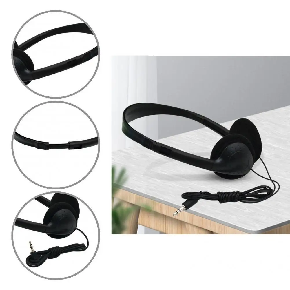 Удобные наушники со стабильной передачей черные 3 5 мм Хорошие звуковые эффекты