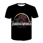Новая крутая футболка с 3D принтом головы динозавра Юрского периода, модель s, футболка для мальчиков и девочек, футболка в стиле хип-хоп, мультяшная Повседневная футболка