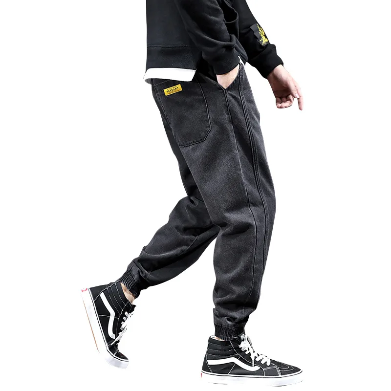 

2021 New Men's Jeans Oversize Denim Haren Pants Japanese Streetwear Male Casual Pant Men Clothing Harajuku Jogger Pants BF8808