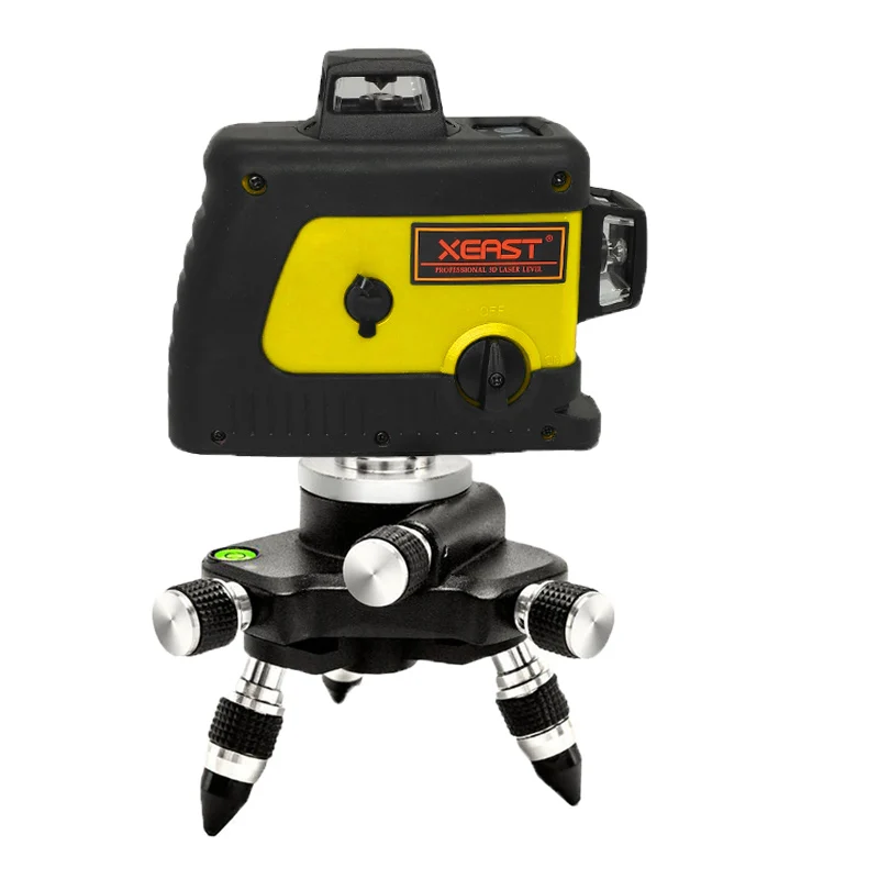 XEAST 3D 12 линий лазерный уровень 360 вертикальные и горизонтальные самонивелирующиеся поперечные линии Красный Луч наклон и открытый лучше, чем Фукуда