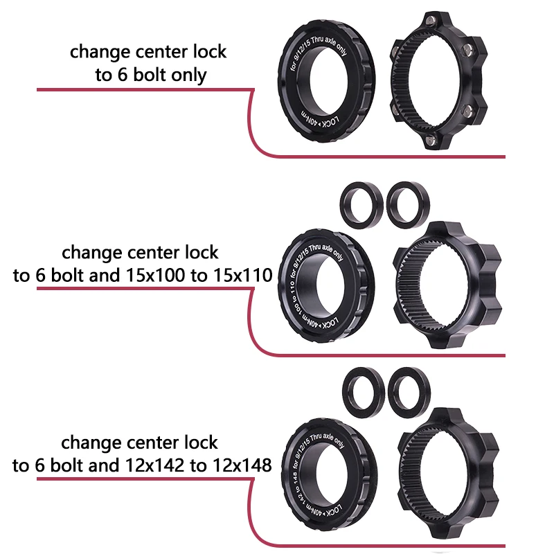 Адаптер центрального замка горного велосипеда Teyssor для 6 болтов винтового
