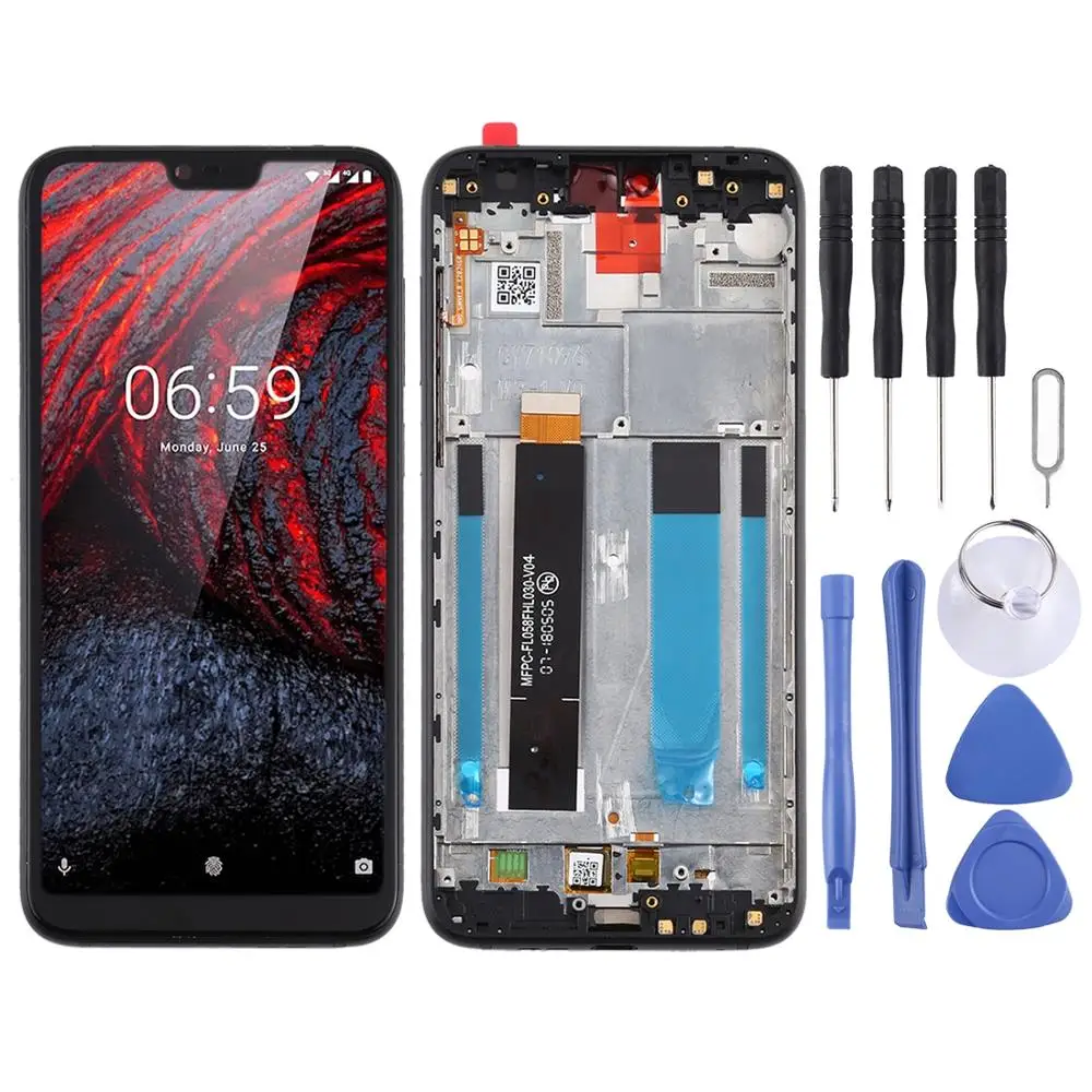 

LCD Screen and Digitizer Full Assembly with Frame for Nokia X6 / 6.1 Plus TA-1099 TA-1116 TA-1103 TA-1083