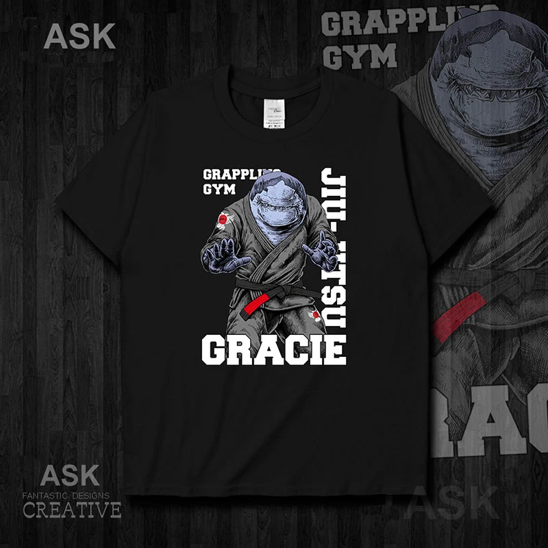 Бразильское джиу джитсу Акула иллюстрации Для мужчин футболки с рисунками из