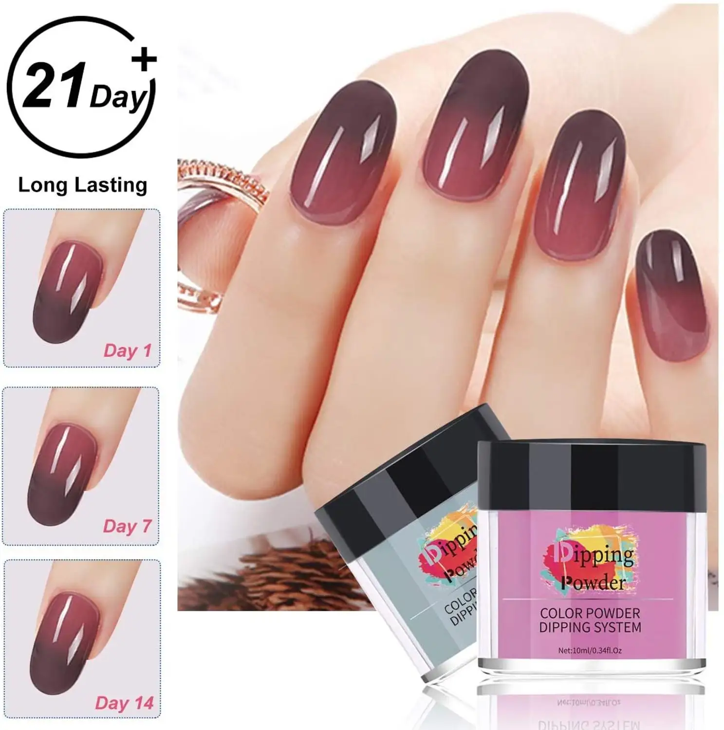 Набор порошка с изменением температуры 12 цветов акриловый стартовый набор для