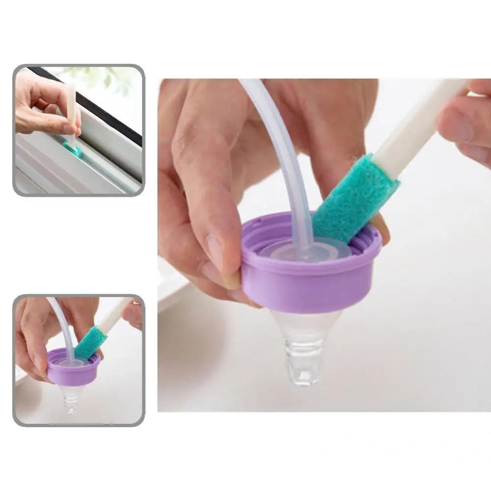 

Scourer Long Handle Convenient Easy Clean Practical Rich Foam Cleaning Brush