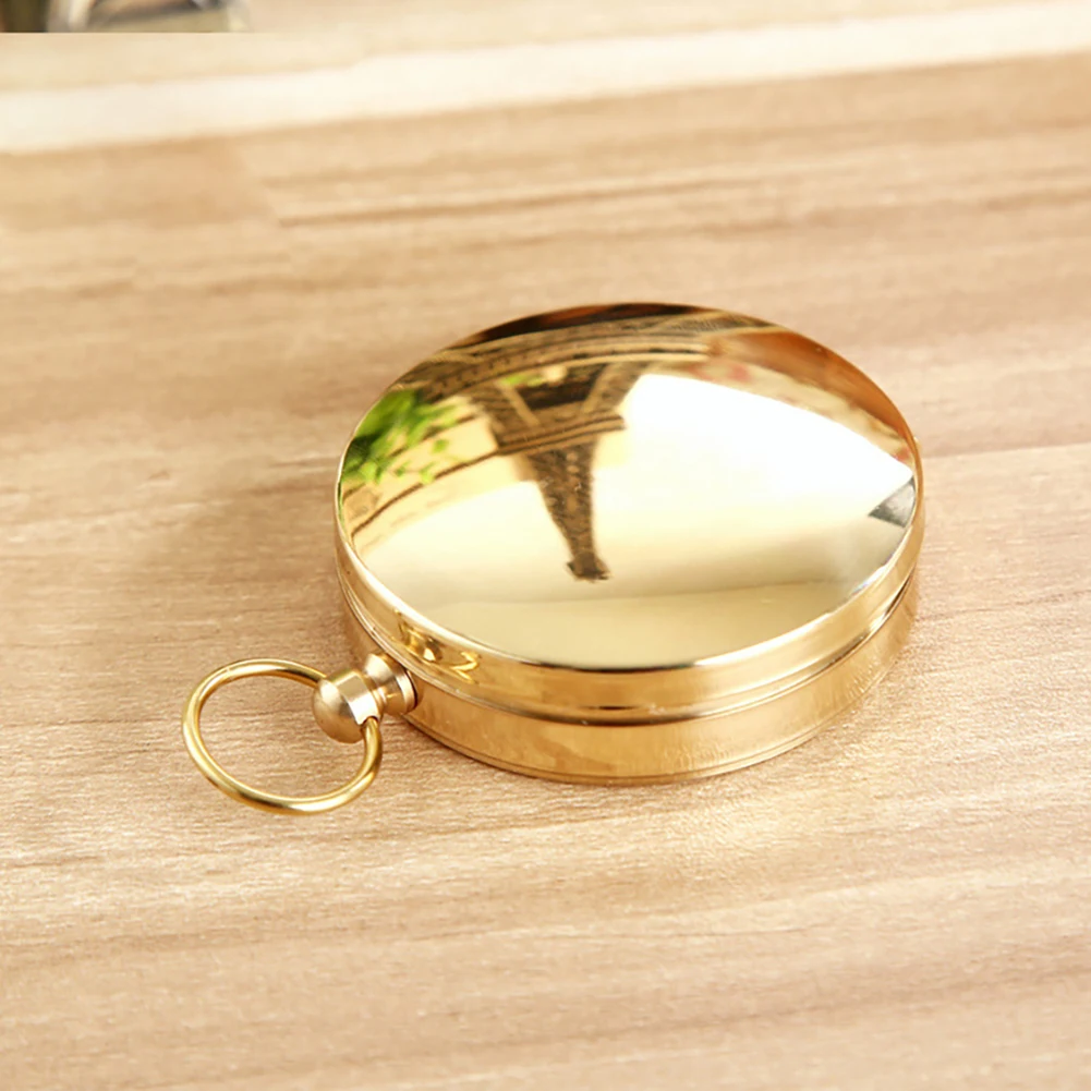 

Brass Pocket Compass Best Camping Survival Compass Classic Pocket Style Glow In The Dark Survival Gear Luminous Pocket Compass