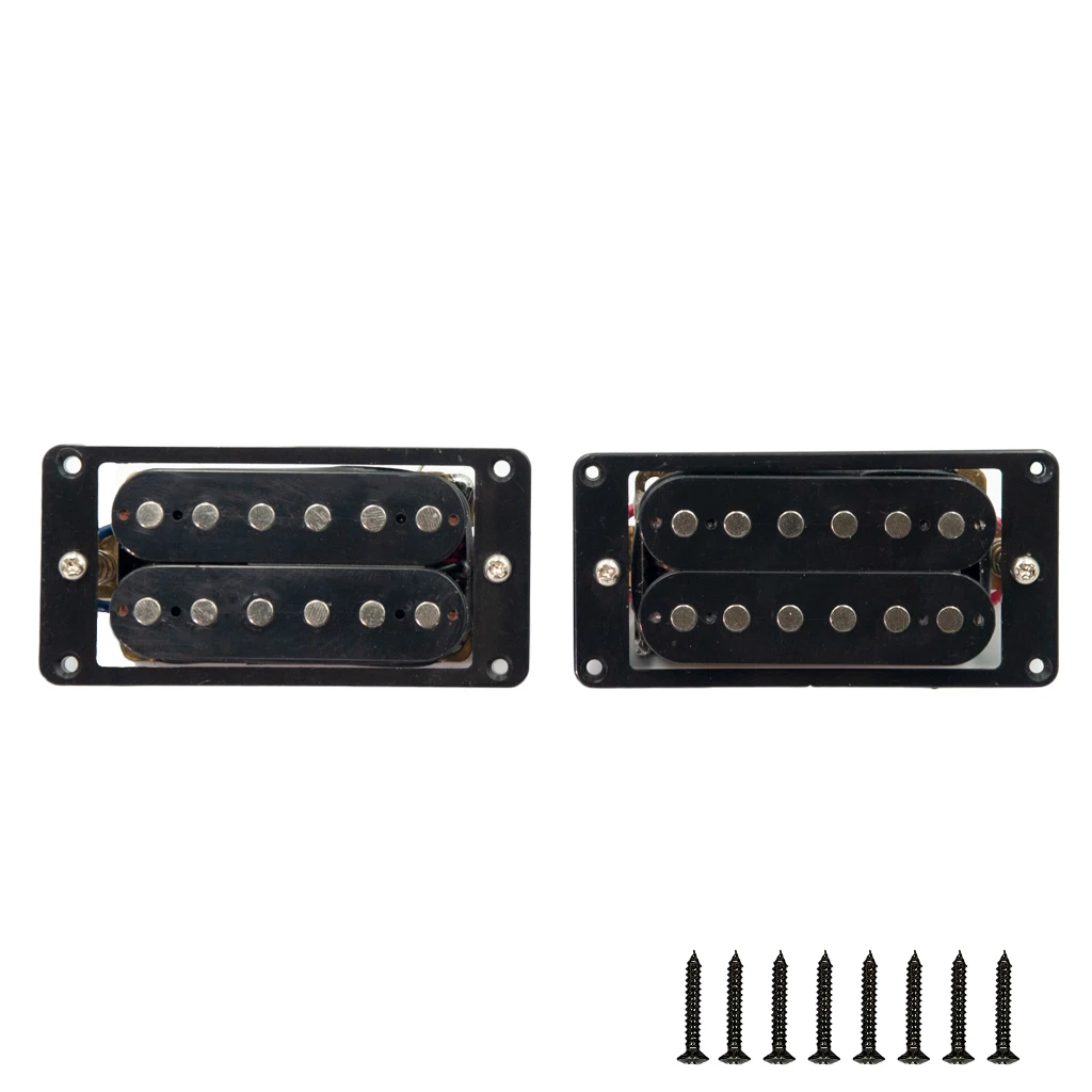 naomi 1 set 2pcs schwarz humbucker doppel coil elektrische gitarre pickups 5052mm wrahmen schraube gitarre pickup neue free global shipping