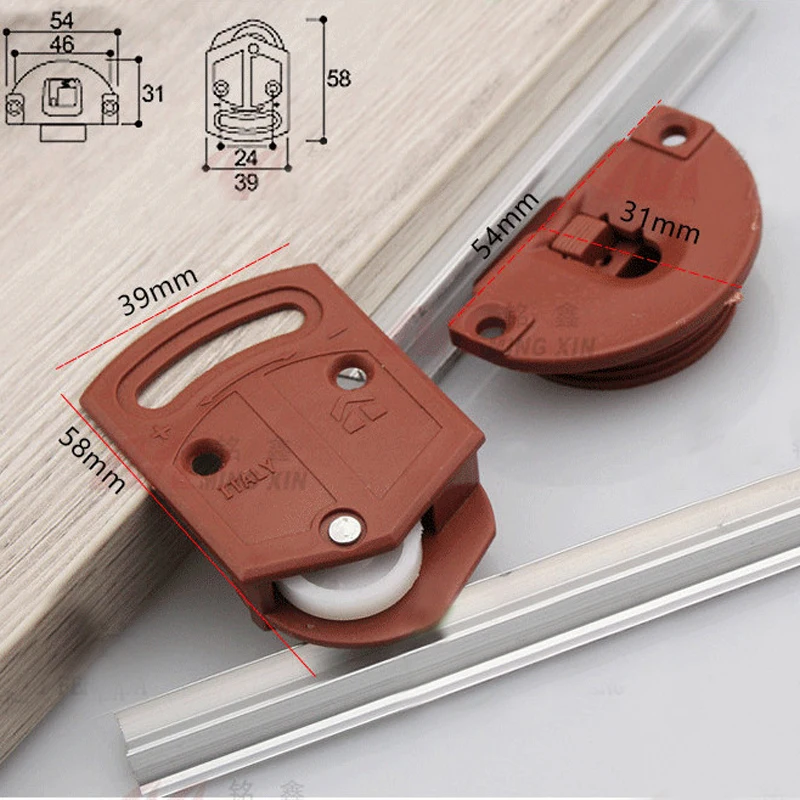 1 пара колес ABS винтажного стиля один шкив мебель раздвижной дверной ролик набор