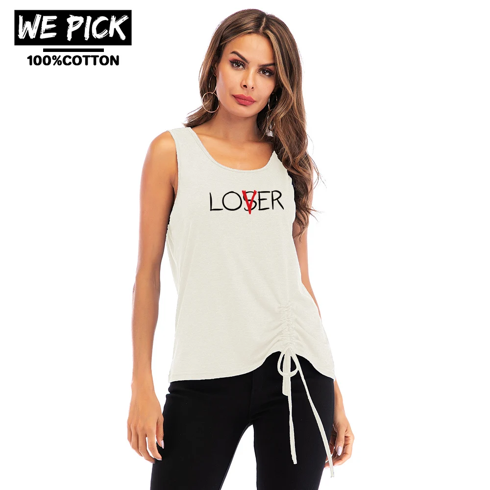 

Новые летние майки высокого качества с надписью для влюбленных, подходящая ко всему уличная одежда, женская одежда, модные топы без рукавов ...