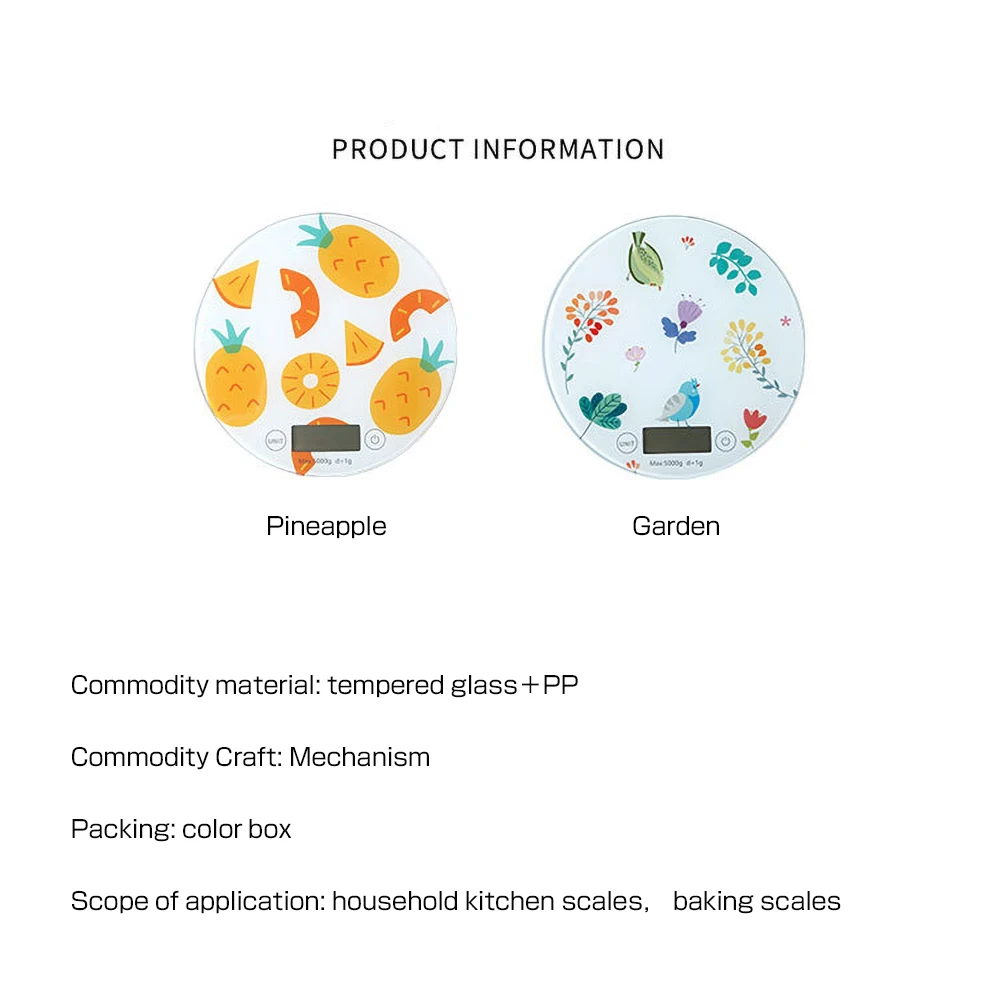 

Smart Digital LCD Display Kitchen Scale 1-5000g Household High-precision Weighing Electronic Scale Kitchen Baking Accessories