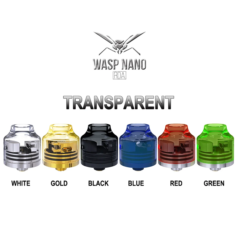 Original OUMIER WASP NANO RDA Tank 22mm Diameter Rebuildable Adjustable Airflow Atomizer For 510 Thread Pin Squonk Box Mod | Электроника