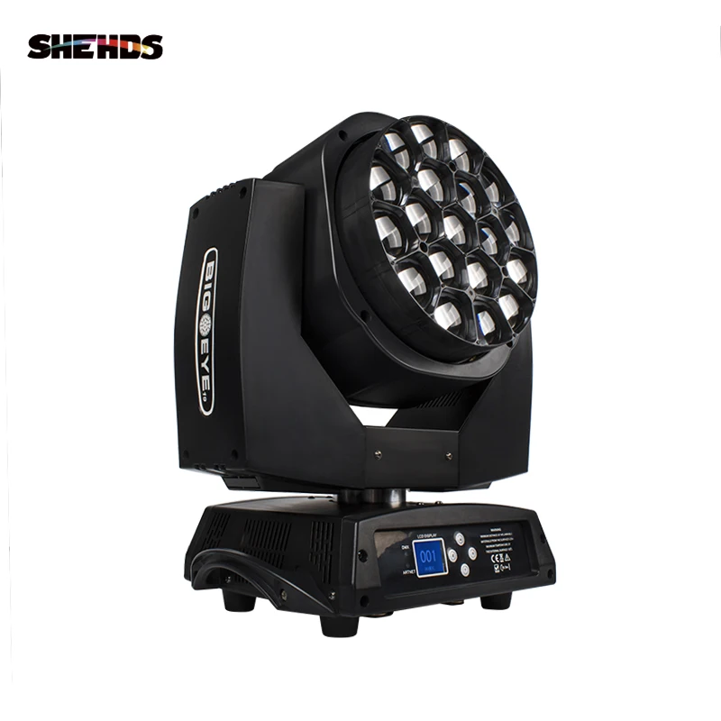 SHEHDS Sound Activated Disco Ball Party Lights Big Bees Eyes 19X15W RGBW Zoom Light Best For Christmas Home KTV Xmas Wedding | Лампы и