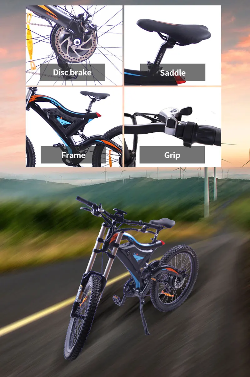 EZBIKE, акция, Электрический дорожный велосипед TDE15, рама из алюминиевого сплава, электровелосипед с аккумулятором 500 Вт, 26 дюймов, горный велосипед