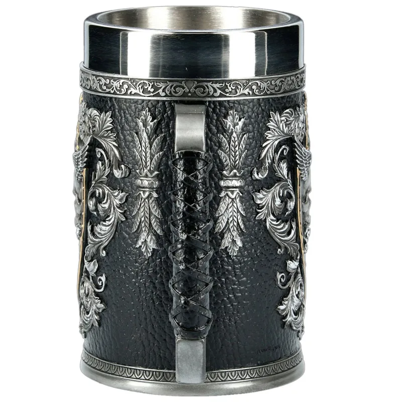 3D пивные кружки Stein Tankard с двойной головкой орел крылатый меч и щит череп крест из