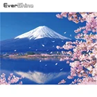 Алмазная вышивка EverShine Sakura, вышивка крестиком, картина с квадратными стразами, мозаика в виде пейзажа, ручная работа, хобби, подарок
