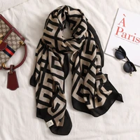 luxury brand designer scarf men fashion geometric striped scarves women warm shawl bandana pashmina wraps bufanda mujer