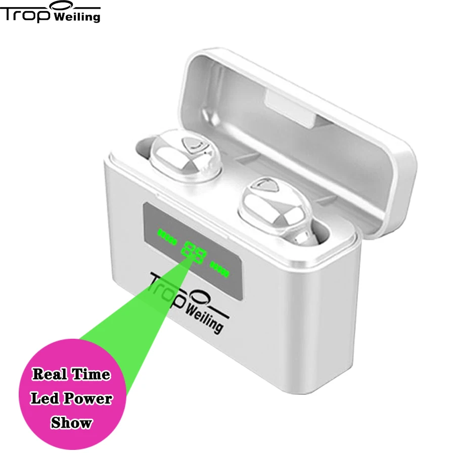 Наушники Trop Weiling Tws Bluetooth 5 0 беспроводные наушники водонепроницаемые стерео
