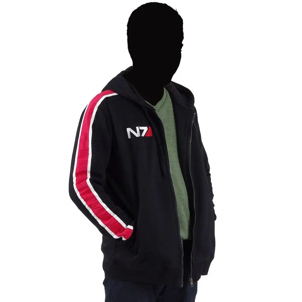 Костюм для косплея Джона Шепарда куртка с капюшоном пальто N7 мужской свитшот на