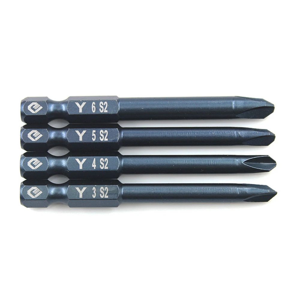 

4pcs Screwdriver Bit 1/4in Hex Shank Tri-wing Electric Drivers S2 Black
