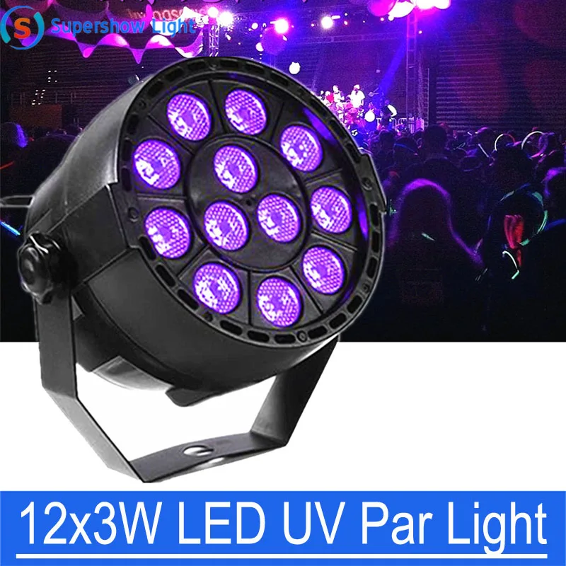 Светодиодный Par 12x3W вечерние светильник s с УФ фильтром Цвет светомузыка DMX512