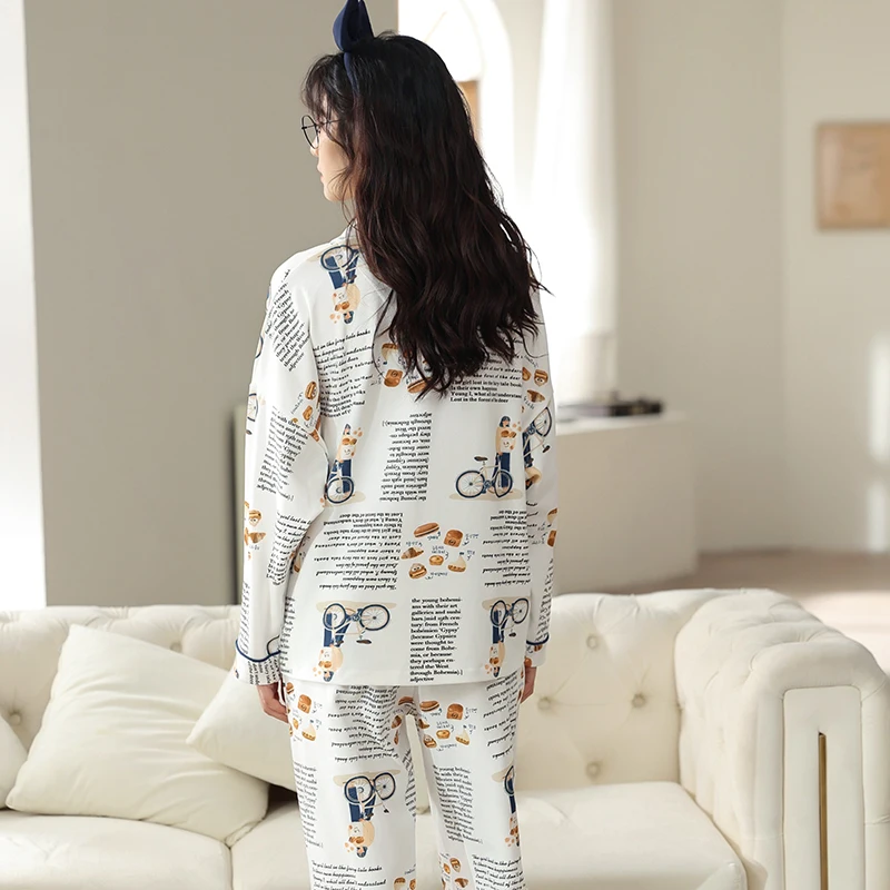 Новинка 2021 осенне-зимние хлопковые Пижамные комплекты для пар модная простая