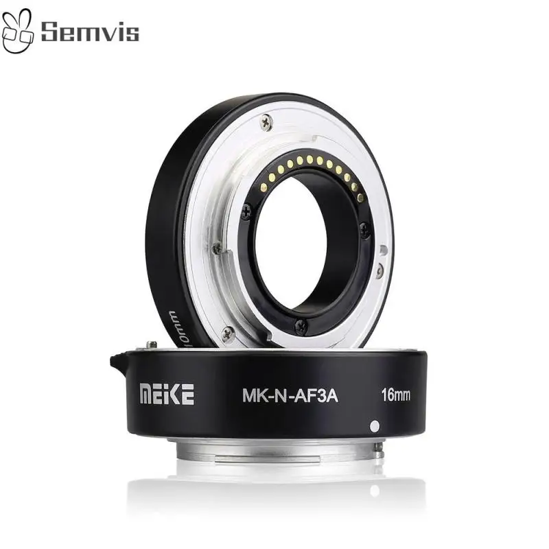 

Meike MK-N-AF3A Camera Lens Adapter 10mm+16mm for Nikon Bayonet 1 Lens Adapter Photography Camera Lens Adapter