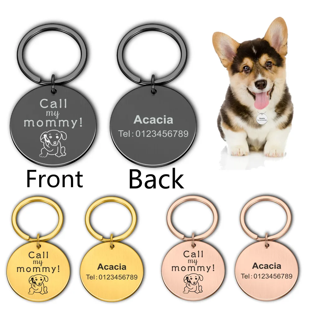 

Personalized Pet ID Tags Engraved Pet ID Name Number for Dog Cat Puppy Collar ID Tag Pendant Pet Accessories
