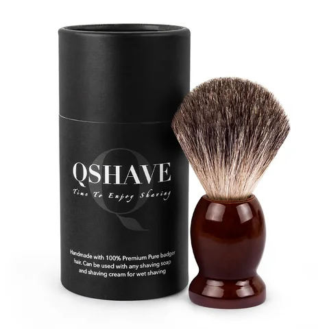 Qshave Щетка для бритья из барсучьего волоса