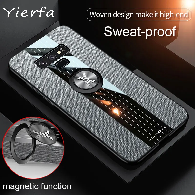 Чехол для Samsung Galaxy Note 9 мягкий силиконовый ударопрочный бампер тканевая задняя