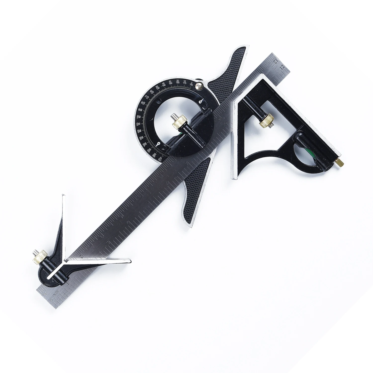 

12 Multifunction Combination Set Square Stainless Steel Ruler Tool 300mm