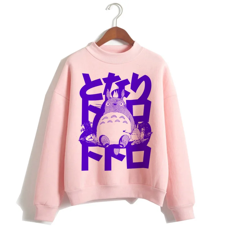 Totoro Унесенные спирали harajuku толстовки для женщин мультфильм одежда толстовка капюшон ulzzang Забавный с капюшоном Женский полиэстер негабаритных
