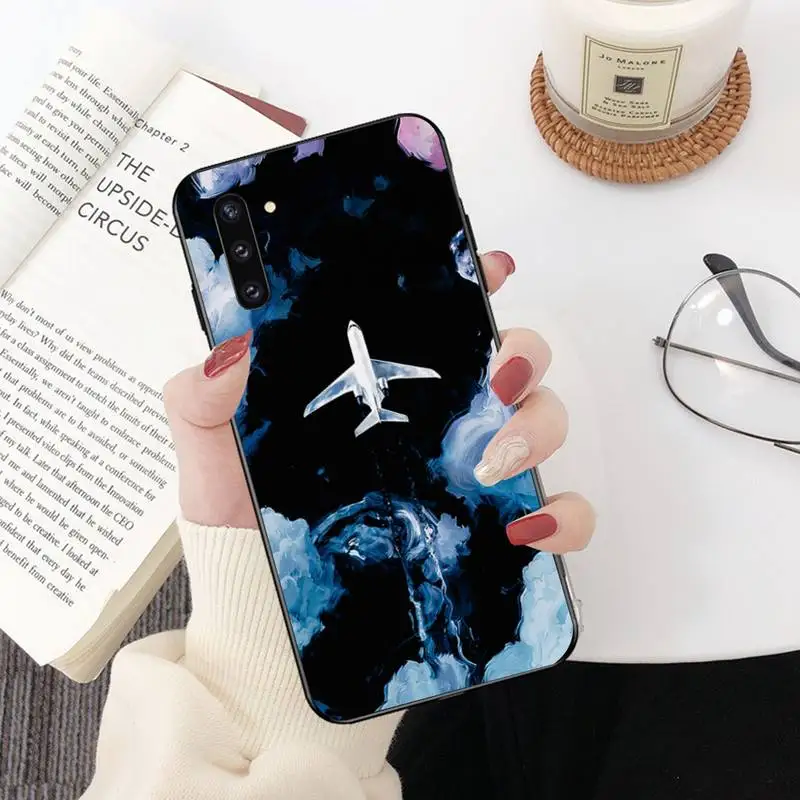 Мягкий силиконовый черный чехол CUTEWANAN с картой мира для Samsung Galaxy J7 J8 J6 Plus 2018 Prime Note 7