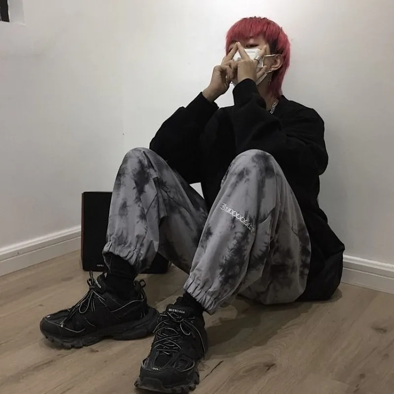 

Streetwear Women Korean Style Waistband Loose Harem Harajuku Pants High Waist Trousers Flare Pants Punk Hip Hop