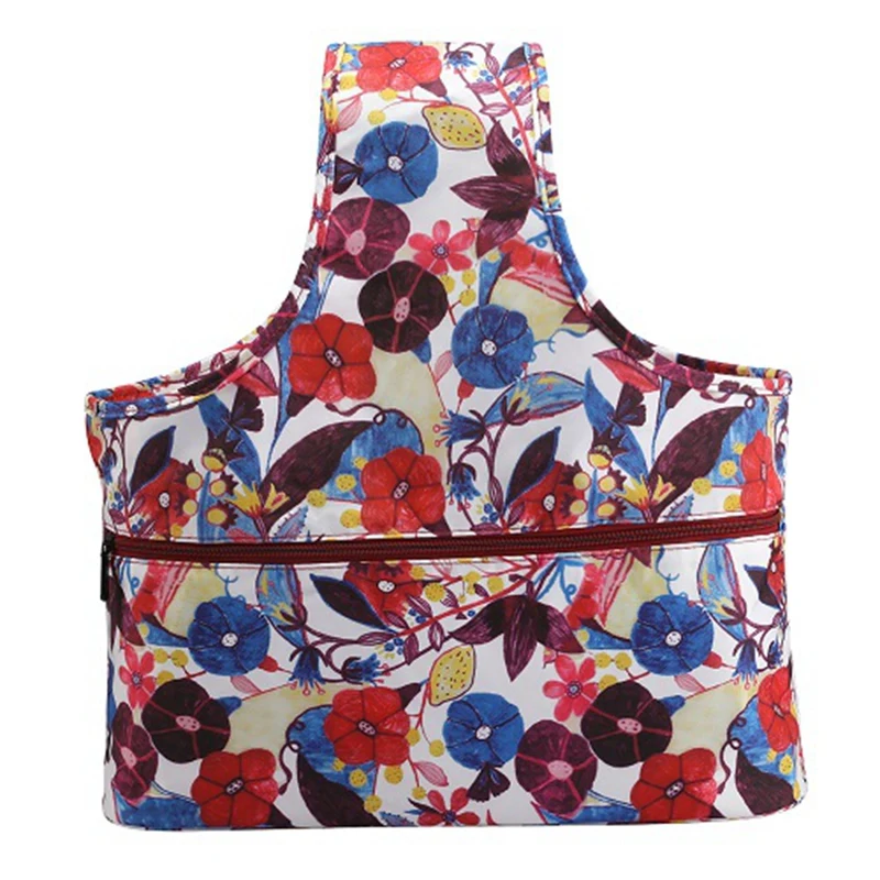 

Knitting Bag Yarn Storage Organizer Tote Bag Travel Wrist Bag for Needles Crochets Hooks Portable Knitting Tote Basket