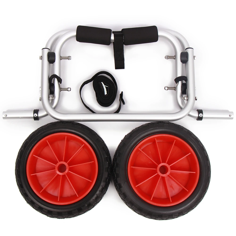 

65KG Loading Capacity Foldable Kayak Trolley Energy-saving Two-wheeled Carrier Cart for Kayak Canoe Boat