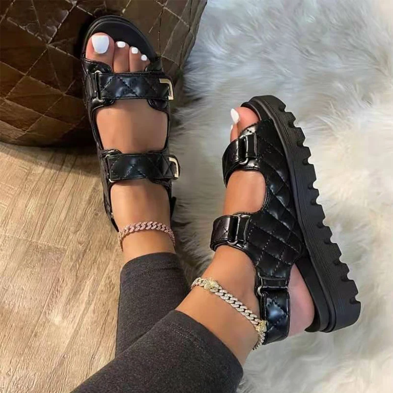 

Open Toe Comfortable Slides босоножки женские 2021 Soft Flip Flops Summer Women Shoes Luxury Platform Sandals Designer Slippers