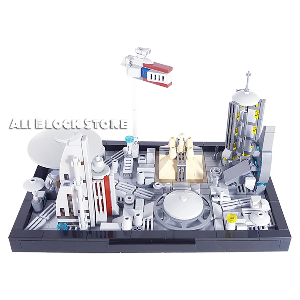 

Space Wars Coruscant Senate Temple Diy MOC Creator Building Blocks Bricks Compatible With Space Toys For Children Kids Gifts