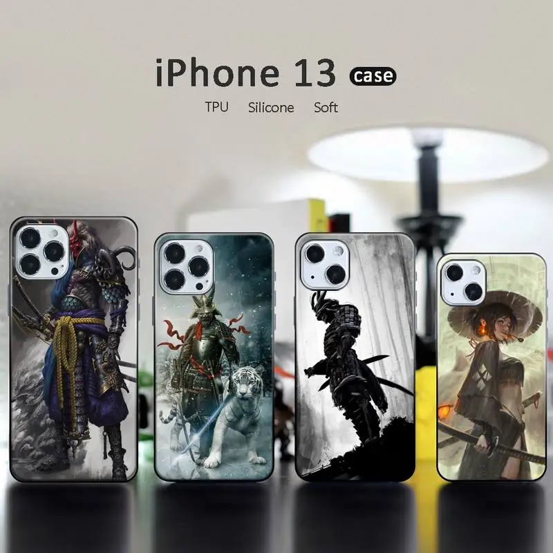 

Swordsman ghost samurai Phone Case for iphone 13 12 11 pro mini XS max 6 6s 7 8 plus X XR soft TPU coque shell funda