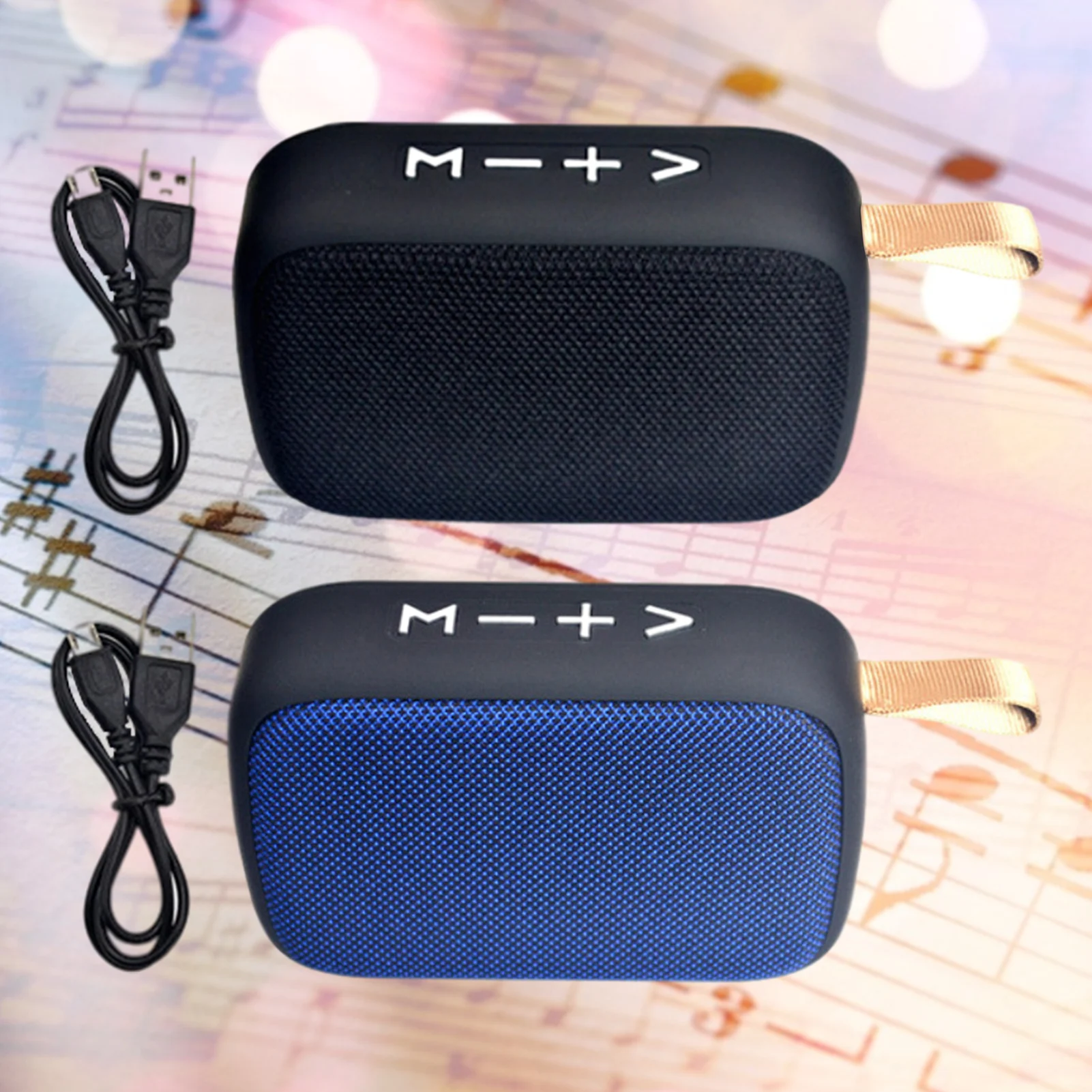 Portable Bluetooth-compatible Speaker USB Rechargable Wireless Soundbar Outdoor HIFI Subwoofer Support TF Card U Disk With Mic