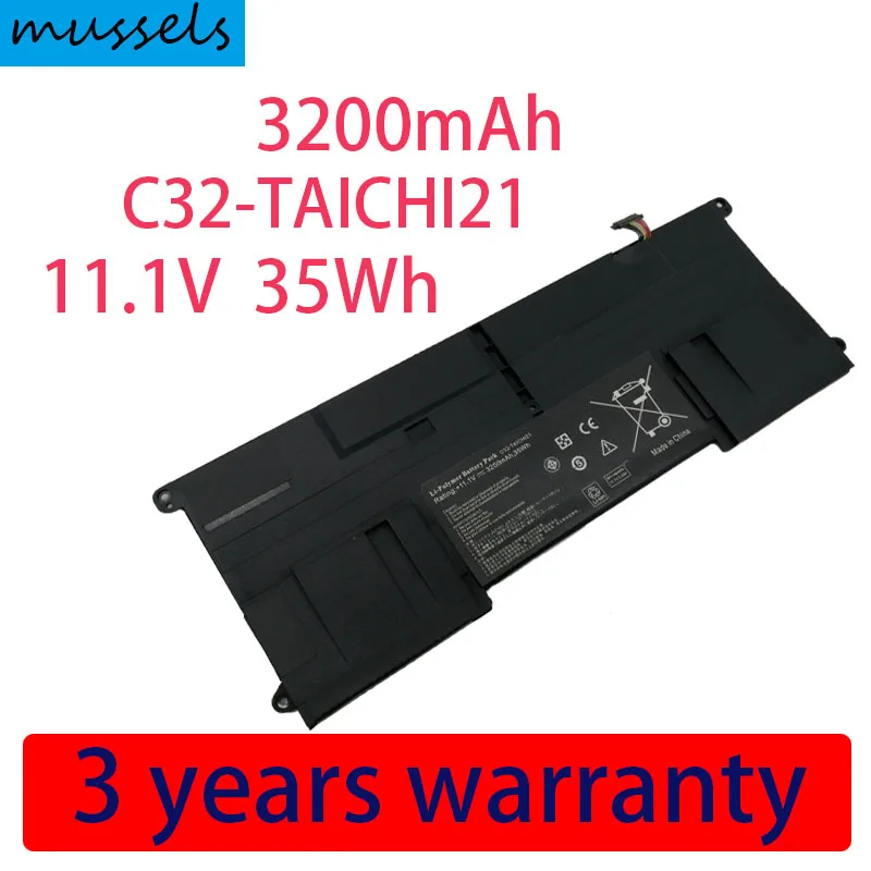 

11,1 V 3200mAh 35Wh новый оригинальный C32-TAICHI21 Аккумулятор для ноутбука Asus Ultrabook Taichi 21C31-S551