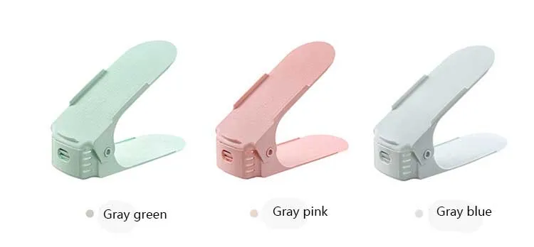 

2021 NEW Adjustable Thicken Shoe Rack Nordic Style Plastic Shoe Hanger Large Space Storage Artifact Three Colors Available